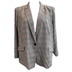 Talbots Houndstooth Blazer Women's 22 Multicolor Light Academia Heritage
